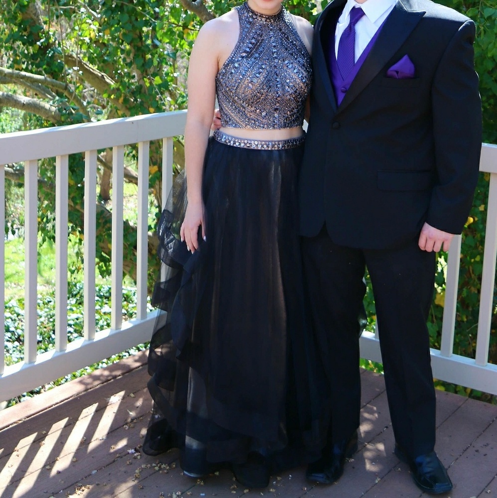 Two piece prom dress